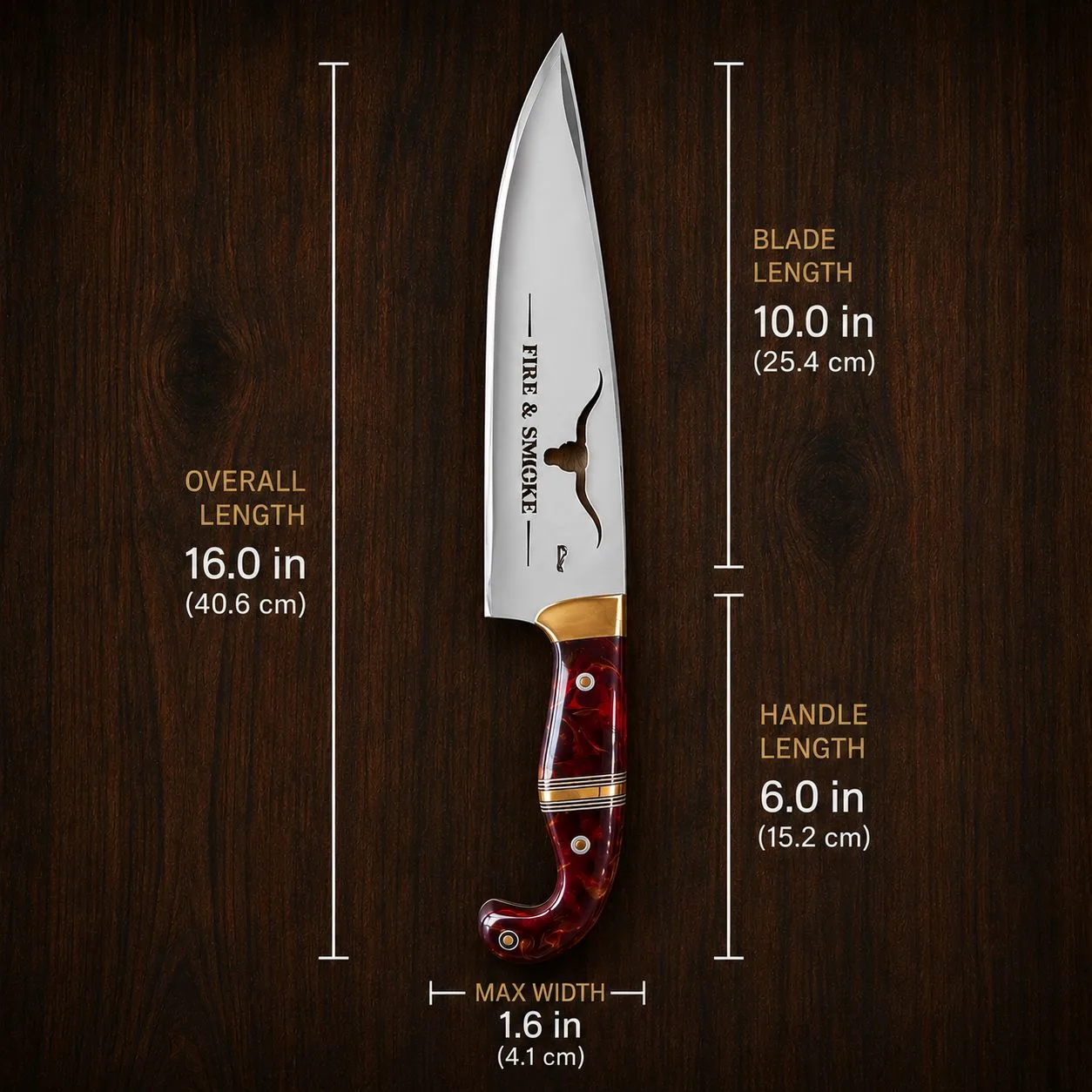 Fire & Smoke™ — Longhorn Edition — size chart